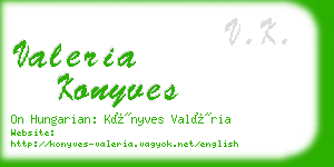 valeria konyves business card